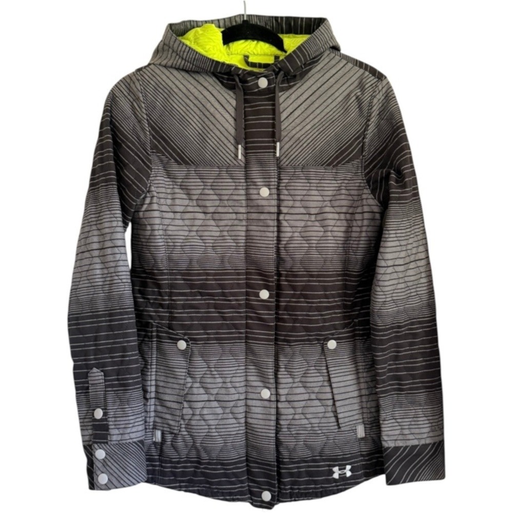 Under Armour Storm ColdGear Infrared Women S Grey Black Quilted PrimaLoft Jacket